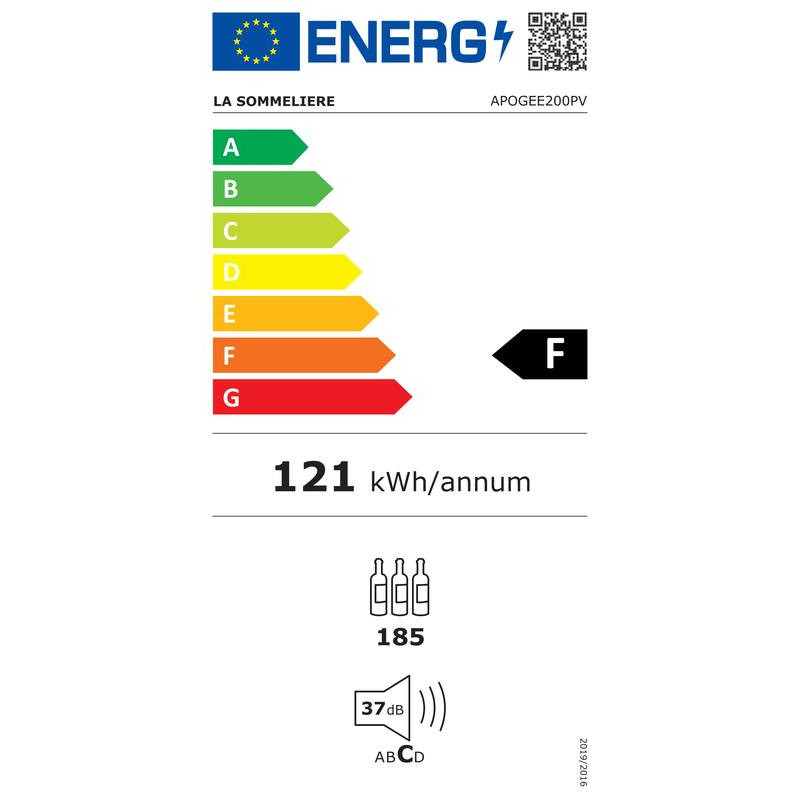 Cantina di invecchiamento connessa APOGEE200PV La Sommelière 185 Bottiglie