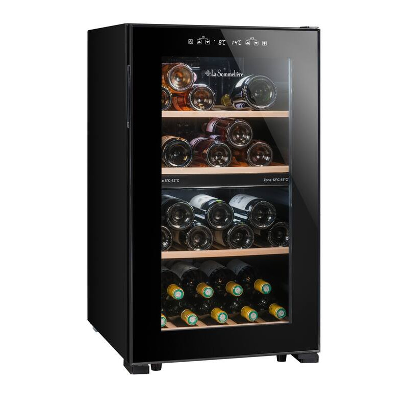 Dual-zone temperature-controlled cellar LS51.2ZBLACK 50 Bottles - La Sommelière