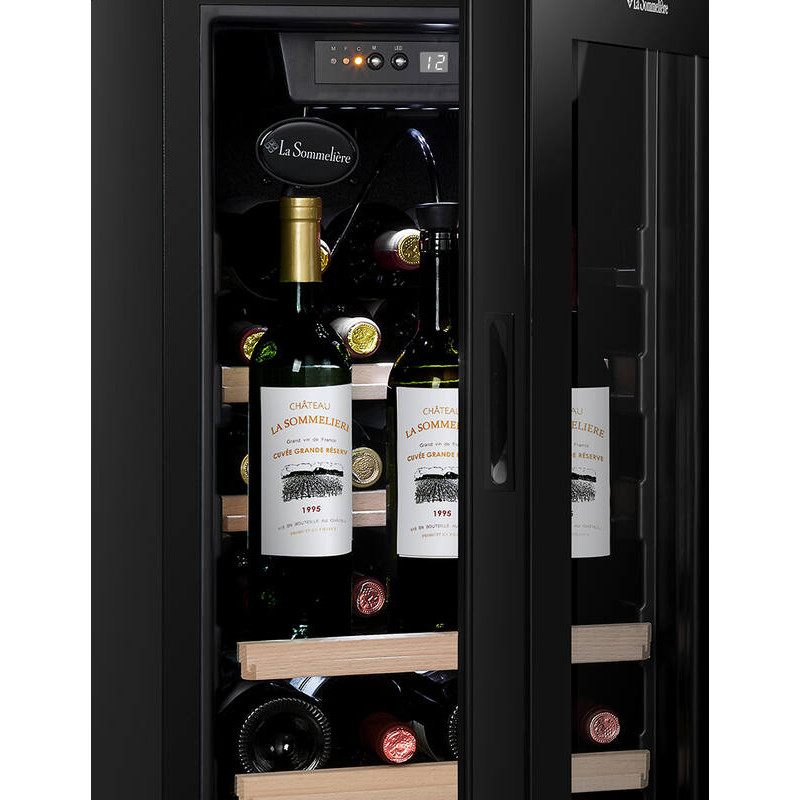 Cantinetta per vini LS38BLACK 38 bottiglie La Sommelière con Preservin